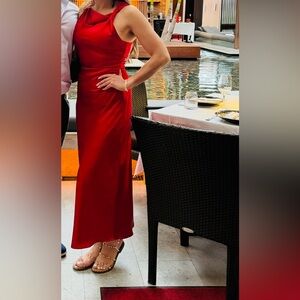 Zara Vibrant Red Satin Garment